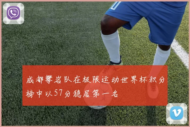 成都攀岩队在极限运动世界杯积分榜中以57分稳居第一名